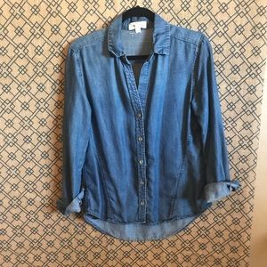 Denim long sleeve top